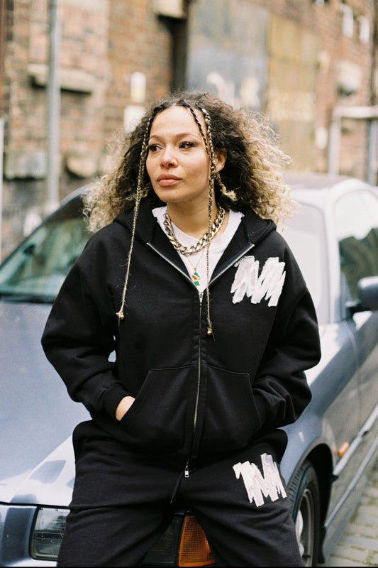 Full zip hoodie black - Unisex