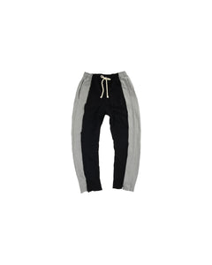 Split Patchwork Jogger Black/Grey