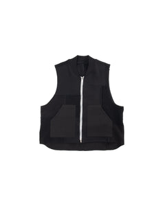 Patchwork Gilet Vest Black