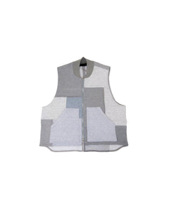 Patchwork Gilet Vest Grey