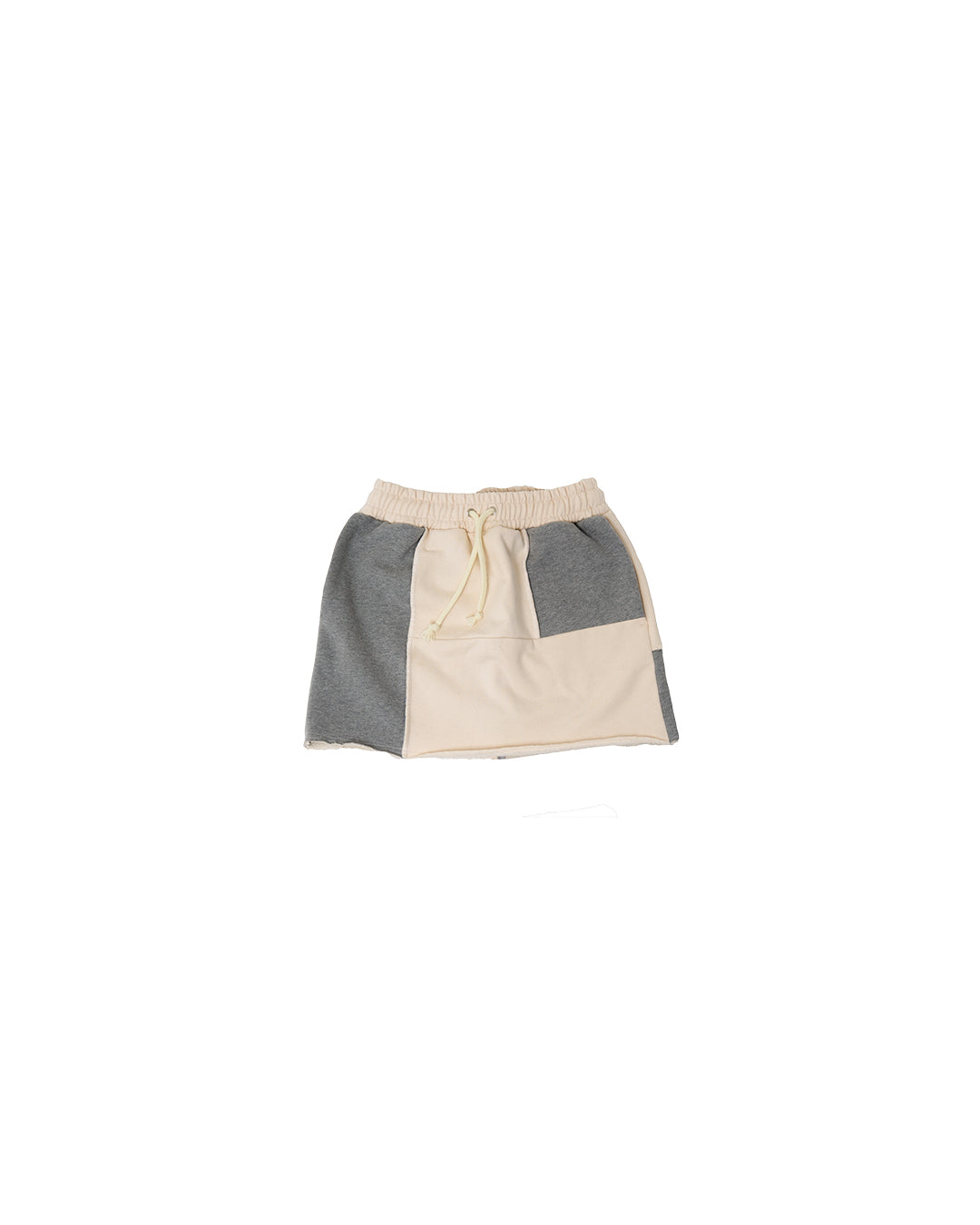 Patchwork Skirt Cream/Grey