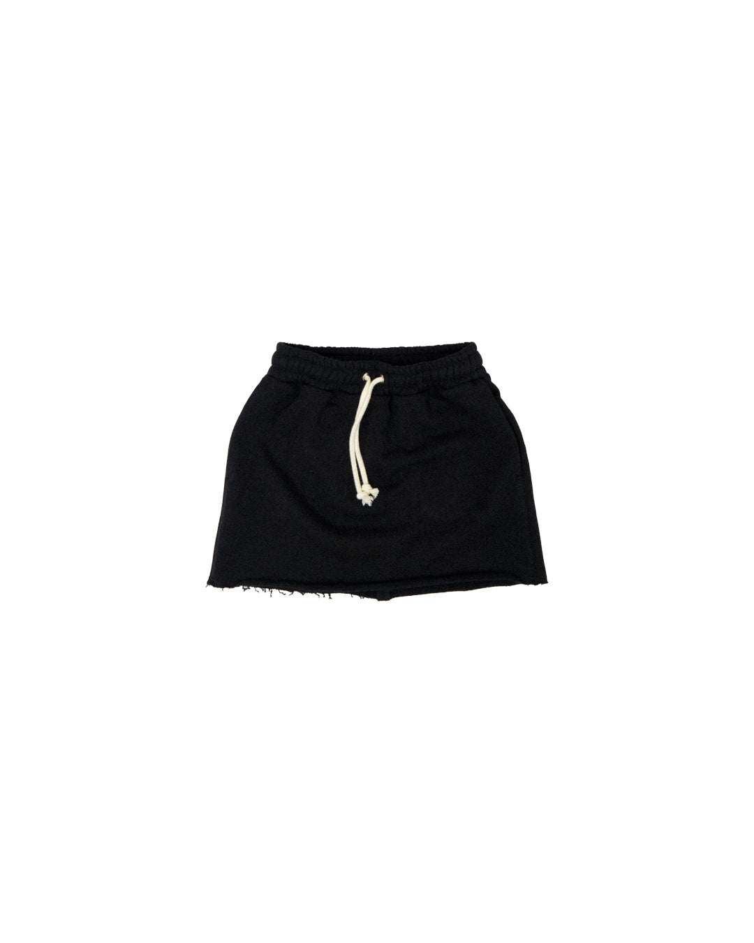 Raw Hem Skirt Black