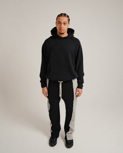 Split Patchwork Jogger Black/Grey