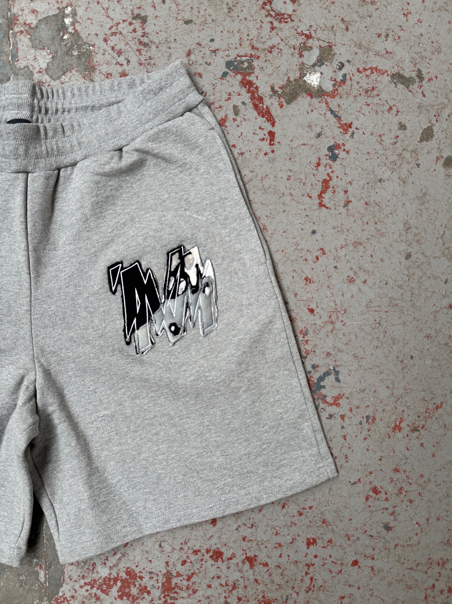Organic Sweat Shorts - Grey Marl