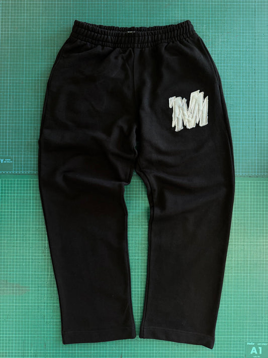 Straight leg sweatpants Black