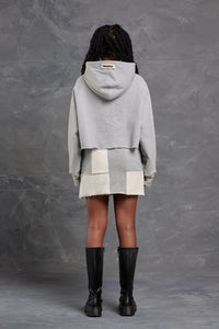 Patchwork Skirt Grey